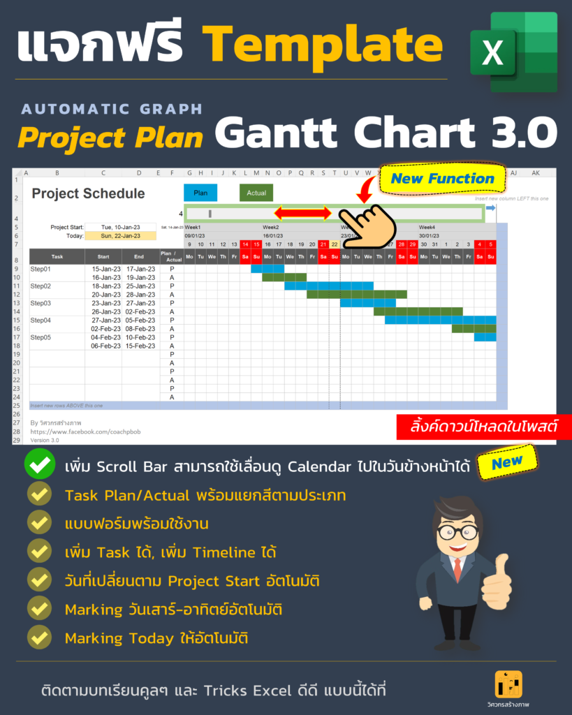 Excel Templat, Gantt Chat